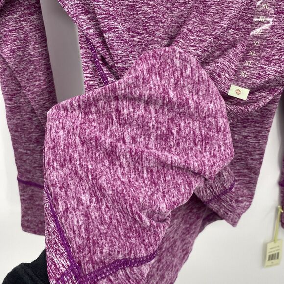 Tangerine Womens Stretch Pullover 1/4 Zip Workout Top Sparkling Purple XL NWT - Picture 7 of 12